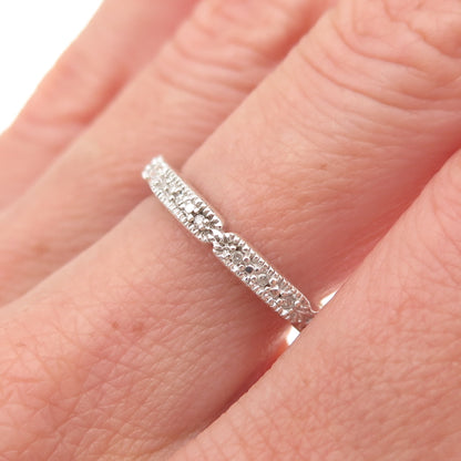 Clyde Duneier 925 Sterling Silver Real Diamond Eternity Band Ring Size 7
