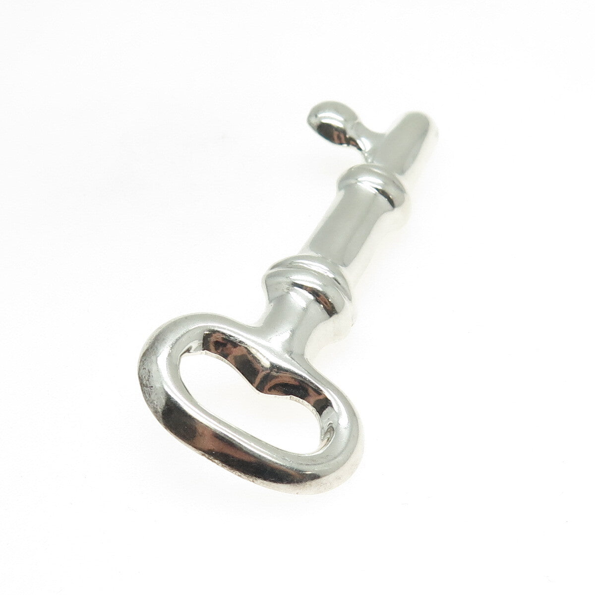 925 Sterling Silver Vintage Mexico Key Pin Brooch