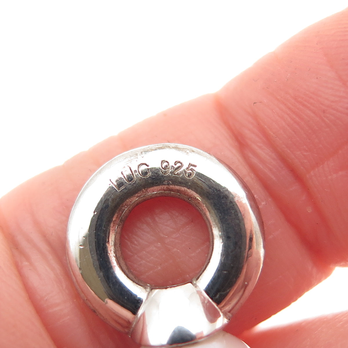 LUCAS LAMETH 925 Sterling Silver Vintage Real Baroque Pearl Beaded Necklace 20"