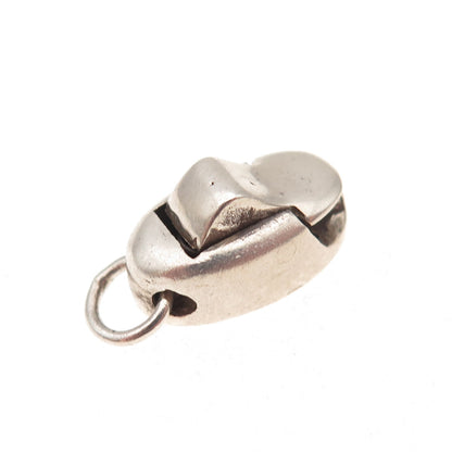 925 Sterling Silver Vintage Bracelet / Necklace Box Lock Clasp