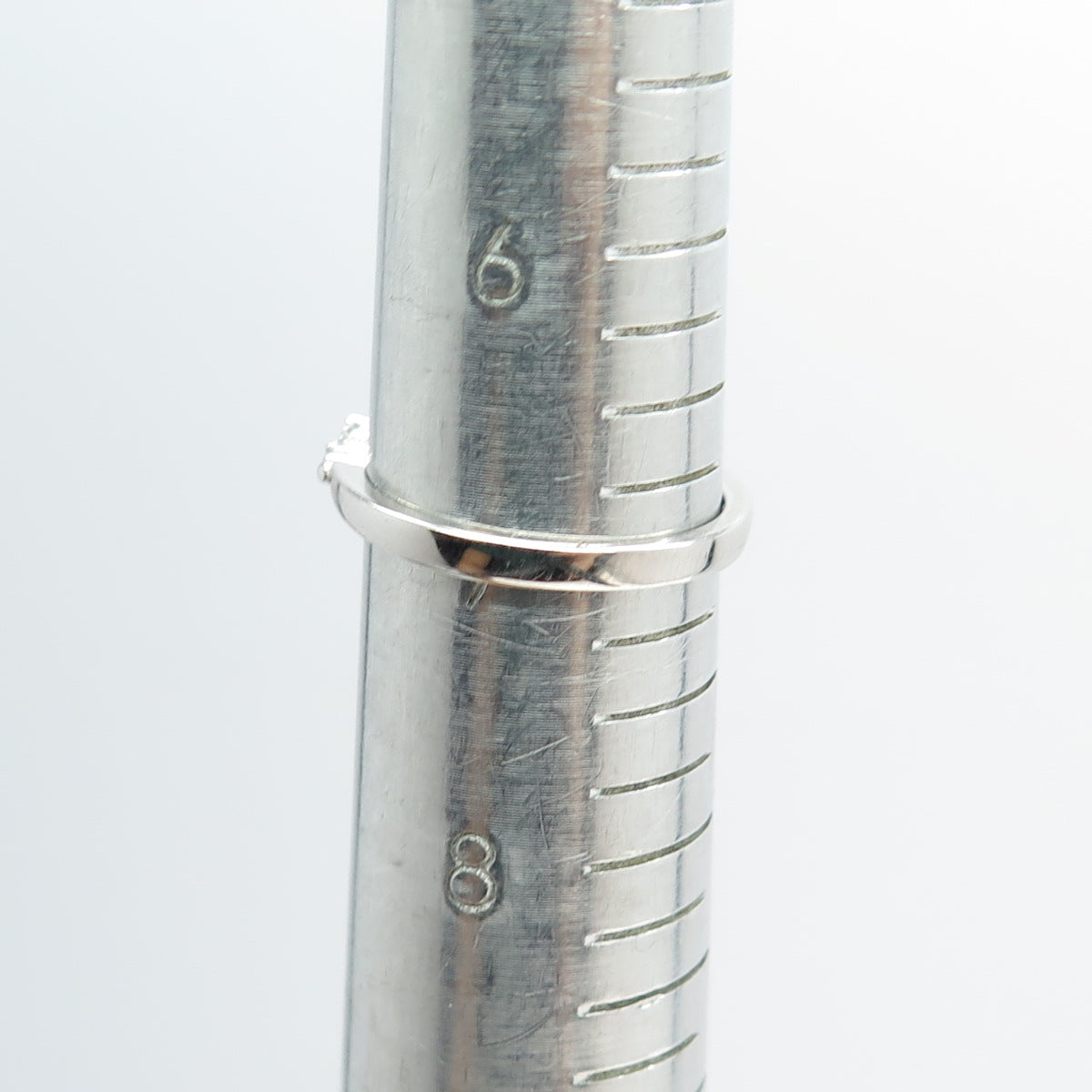 925 Sterling Silver Pave C Z Cross Ring Size 7