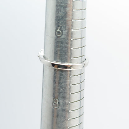 925 Sterling Silver Pave C Z Cross Ring Size 7