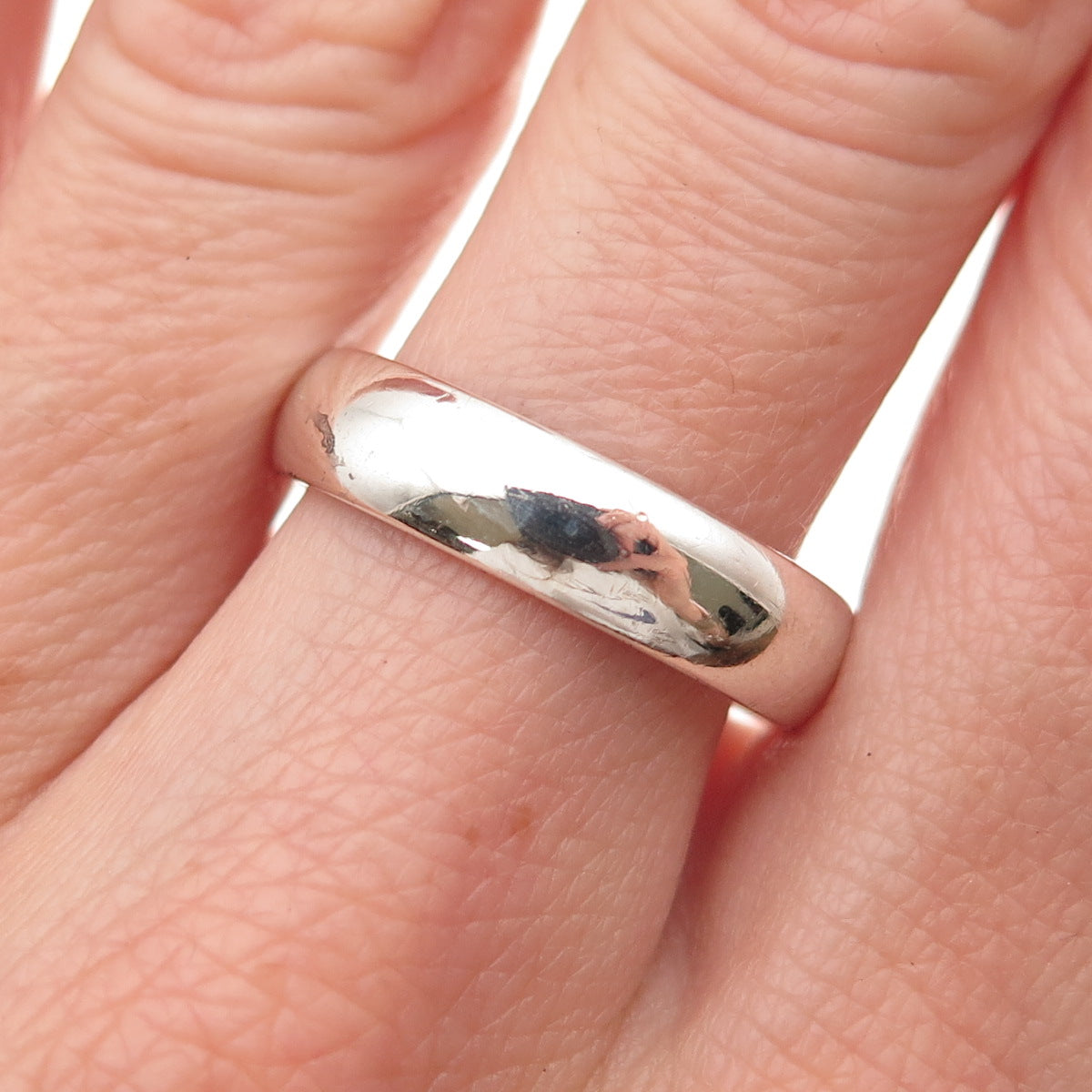 925 Sterling Silver Vintage Courage & Purity Classic Wedding Band Ring Size 8.25