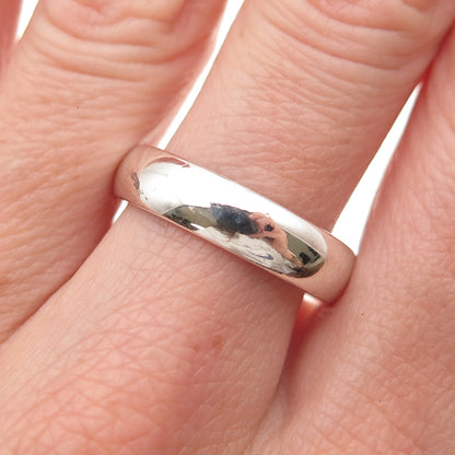 925 Sterling Silver Vintage Courage & Purity Classic Wedding Band Ring Size 8.25