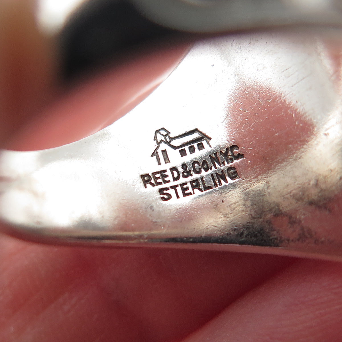 REED & CO. 925 Sterling Vintage 1968 Enamel William H. Carr School Ring Size 10