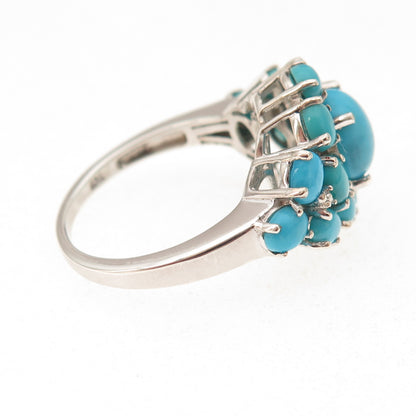 Chuck Clemency 925 Sterling Silver Real Sleeping Beauty Turquoise Ring Size 8