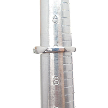 CHUCK CLEMENCY 925 Sterling Silver Real White Topaz Engagement Ring Size 7