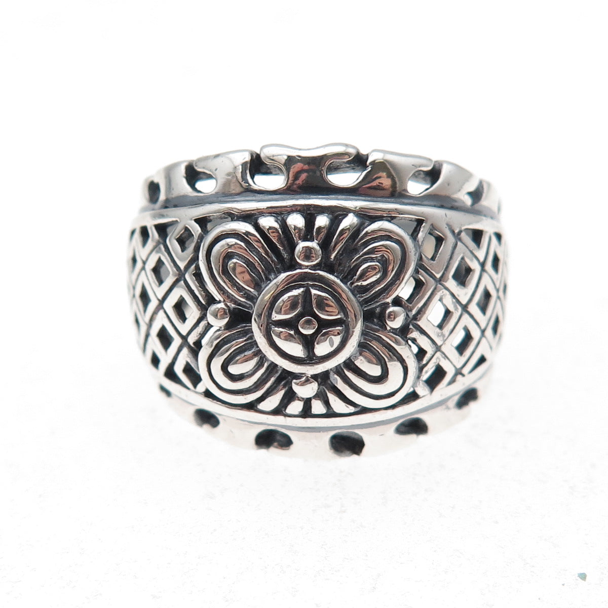 925 Sterling Silver Vintage Butterfly Oxidized Ring Size 8