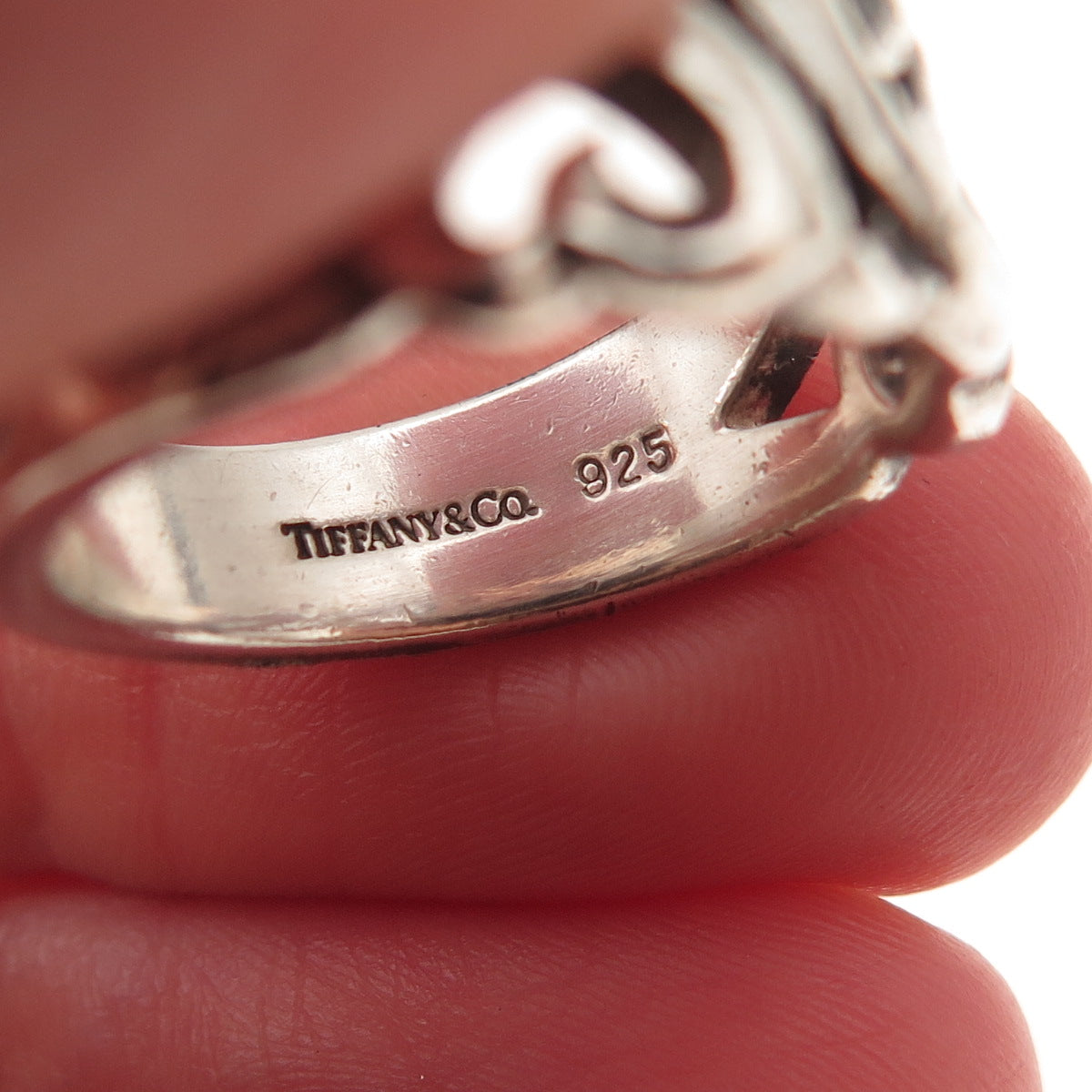 Tiffany & Co. Paloma Picasso Sterling Silver Vintage Loving Heart Ring Size 6.75
