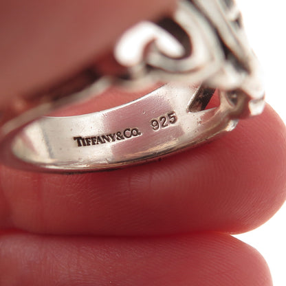 Tiffany & Co. Paloma Picasso Sterling Silver Vintage Loving Heart Ring Size 6.75
