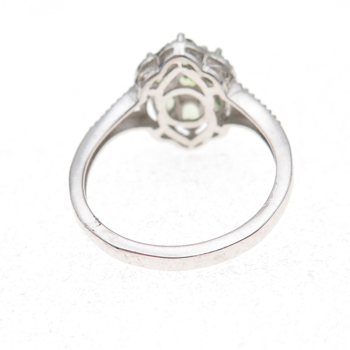 Chuck Clemency 925 Sterling Silver Real Oval-Cut Green Amethyst Ring Size 8