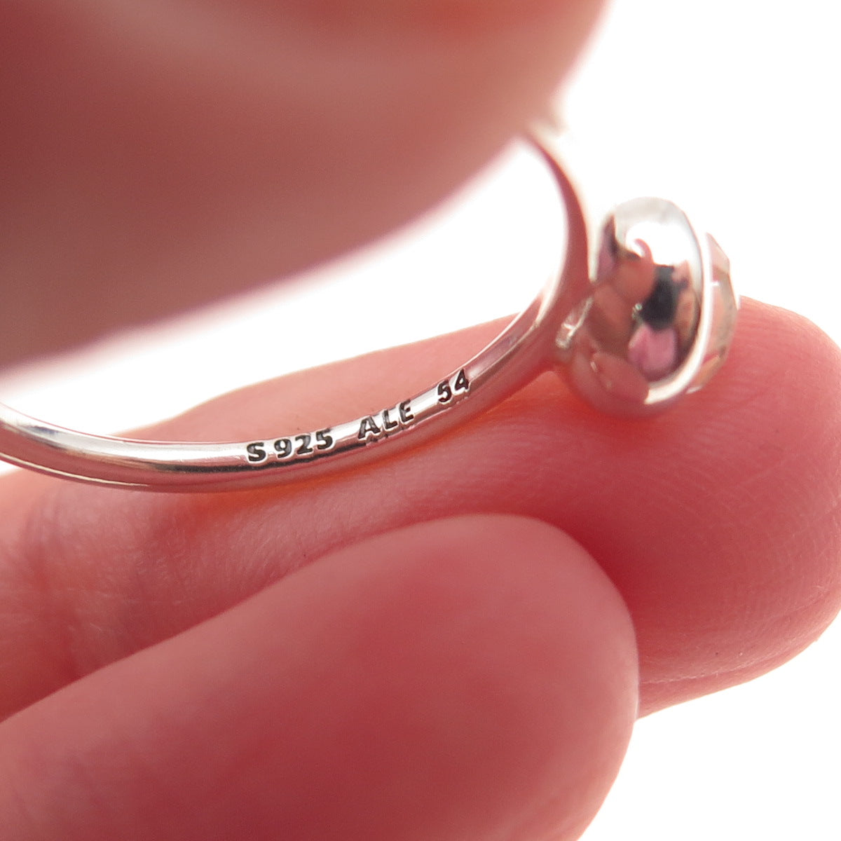 Pandora 925 Sterling Silver Clear Crystal Poetic Droplet Ring Size 7
