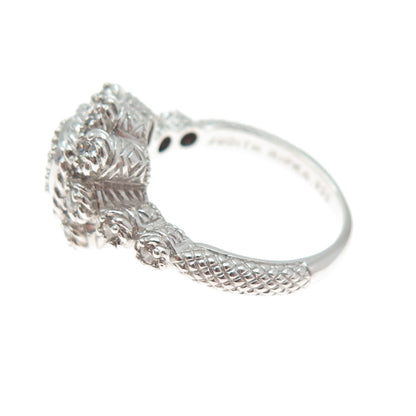 JUDITH RIPKA 925 Sterling Silver Round-Cut C Z Ring Size 11