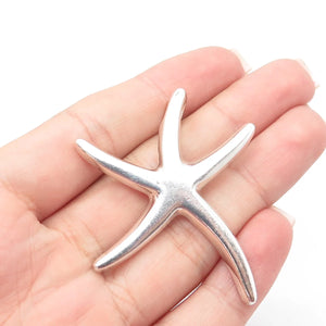 925 Sterling Silver Vintage Starfish Slide Pendant
