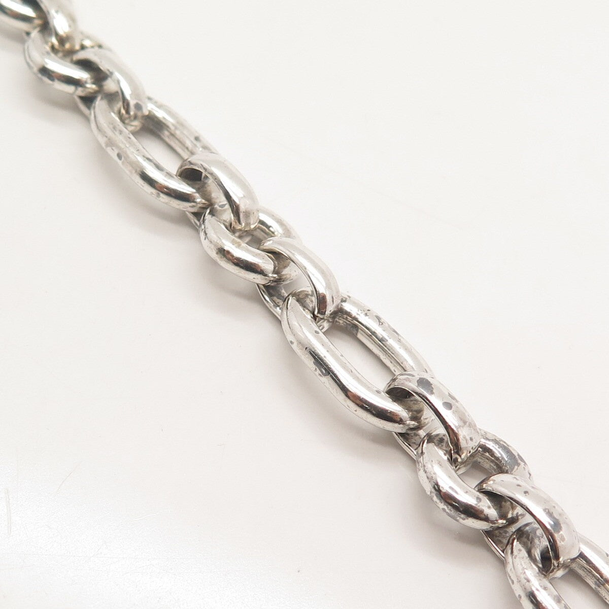 925 Sterling Silver Vintage Zina Rolo Link Bracelet 6.75"