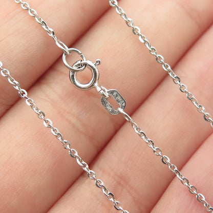 925 Sterling Silver Italy Round-Cut C Z Sparkle Cross Cable Chain Necklace 16"