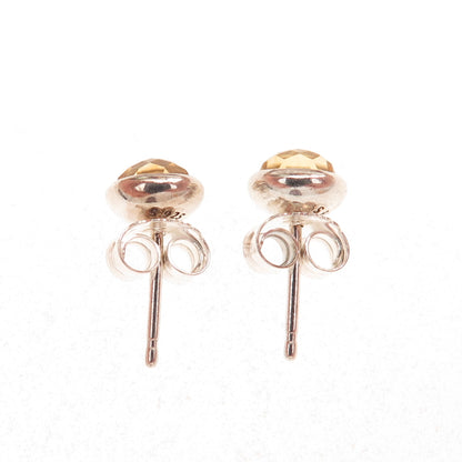 Pandora Sterling Silver Real Citrine November Birthstone Droplet Stud Earrings