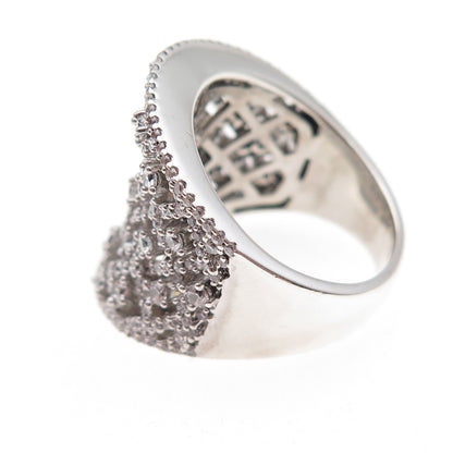 925 Sterling Silver Round-Cut C Z Sparkle Ring Size 7.25