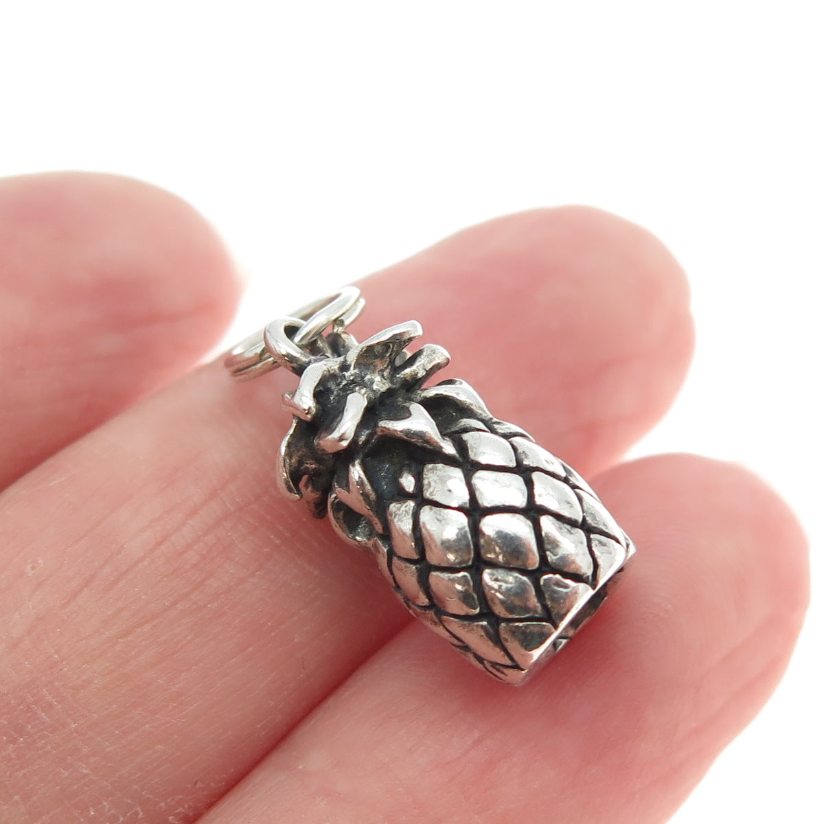 SHUBE 925 Sterling Silver Vintage Pineapple Charm Pendant