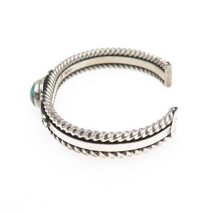 Randall Endito Navajo Old Pawn 925 Sterling Turquoise Adjustable Bracelet 6.5"