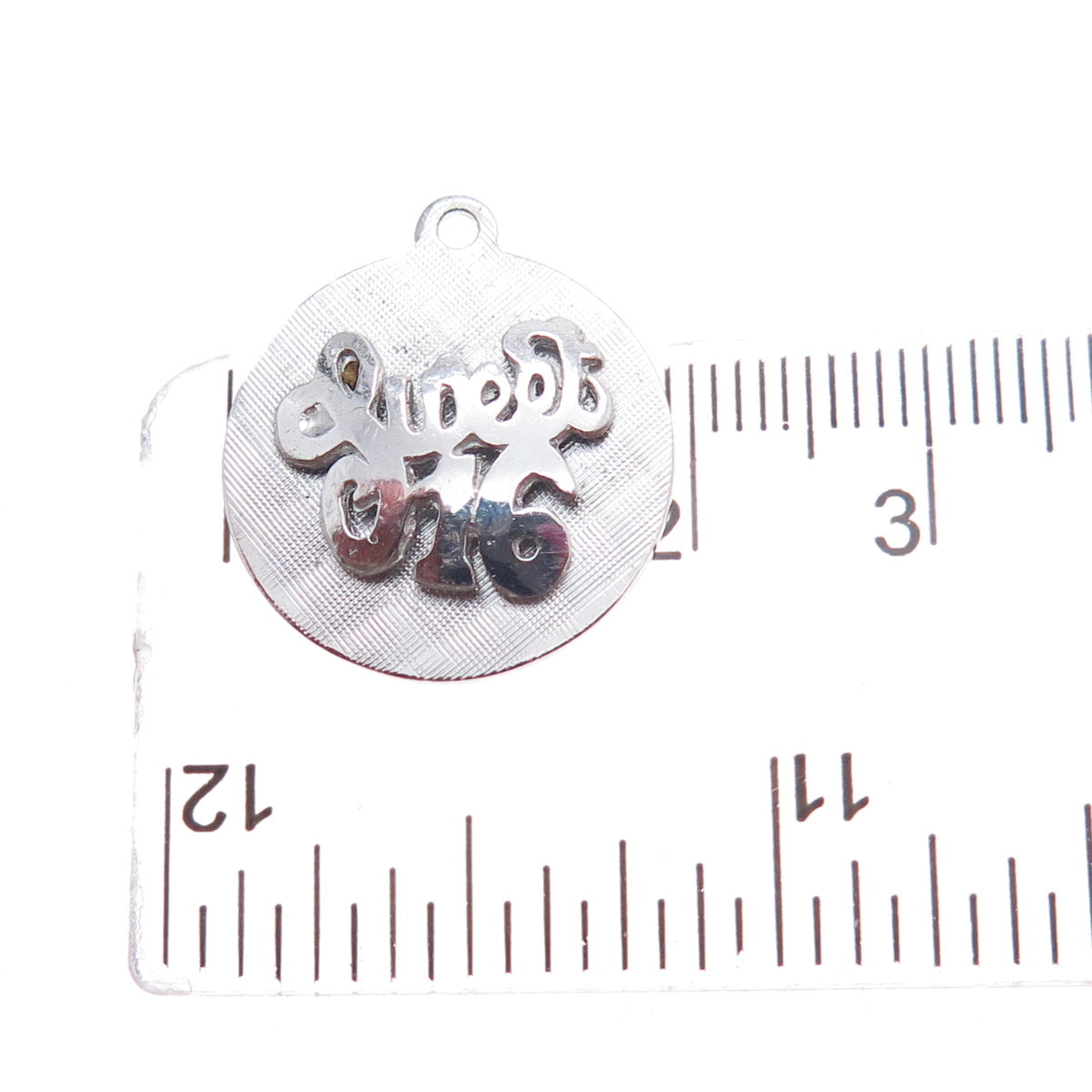 JEANOR 925 Sterling Silver Vintage Sweet 16 Charm Pendant