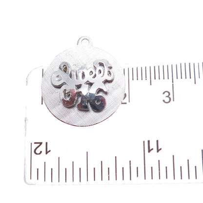 JEANOR 925 Sterling Silver Vintage Sweet 16 Charm Pendant