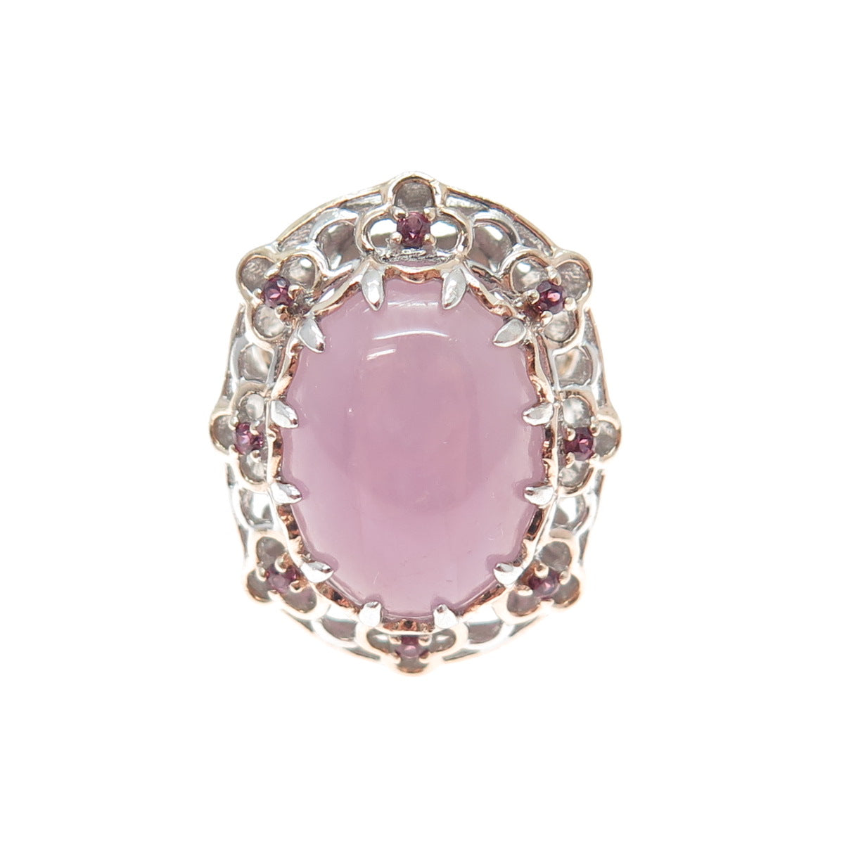 MICHAEL VALITUTTI Gems En Vogue Sterling 2-Tone Quartz & Amethyst Ring Size 6.25