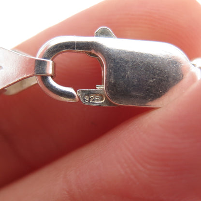 925 Sterling Silver Vintage Italy Twisted Rope Chain Necklace 20"