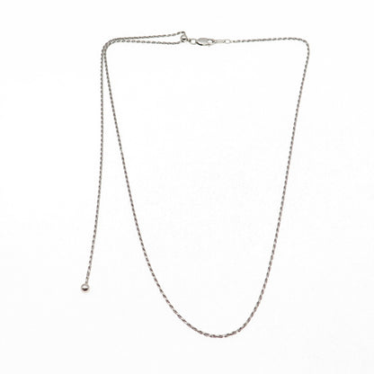 Karizia Spa KA-1772 Sterling Silver Vintage Italy Lariat Rope Chain Necklace 24"