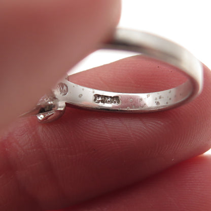 JCM Jacmel Mauritius 925 Sterling Silver Princess-Cut C Z Engagement Ring Size 5