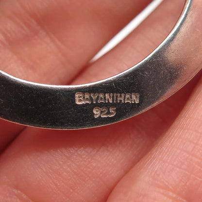 925 Sterling Silver Vintage Bayanihan Ribbed Pin Brooch
