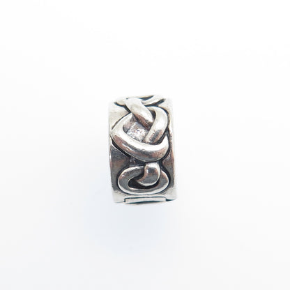 PANDORA 925 Sterling Silver Heart Knot Clip Charm