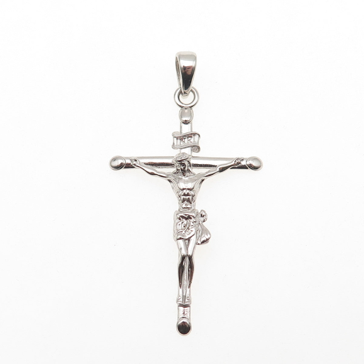 925 Sterling Silver Vintage Crucifix Cross Religious Charm Pendant