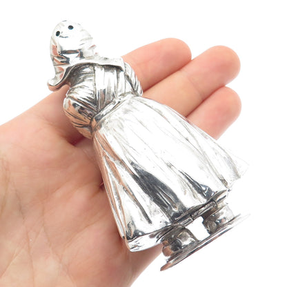 BERTHOLD HERMANN MULLER 925 Sterling Antique 1914 Dutch Lady Salt Pepper Shaker