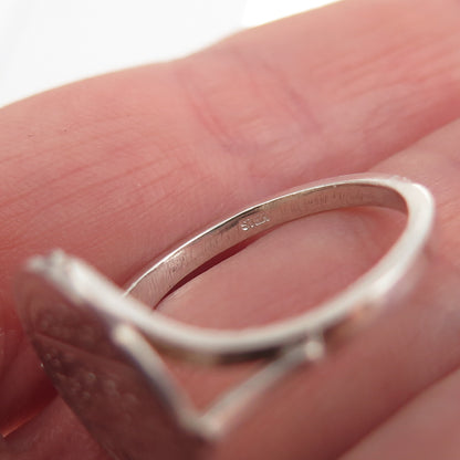925 Sterling Antique 1911 Nepal 1/4 Mohar Prithvi Bir Bikram Coin Ring Size 6.75