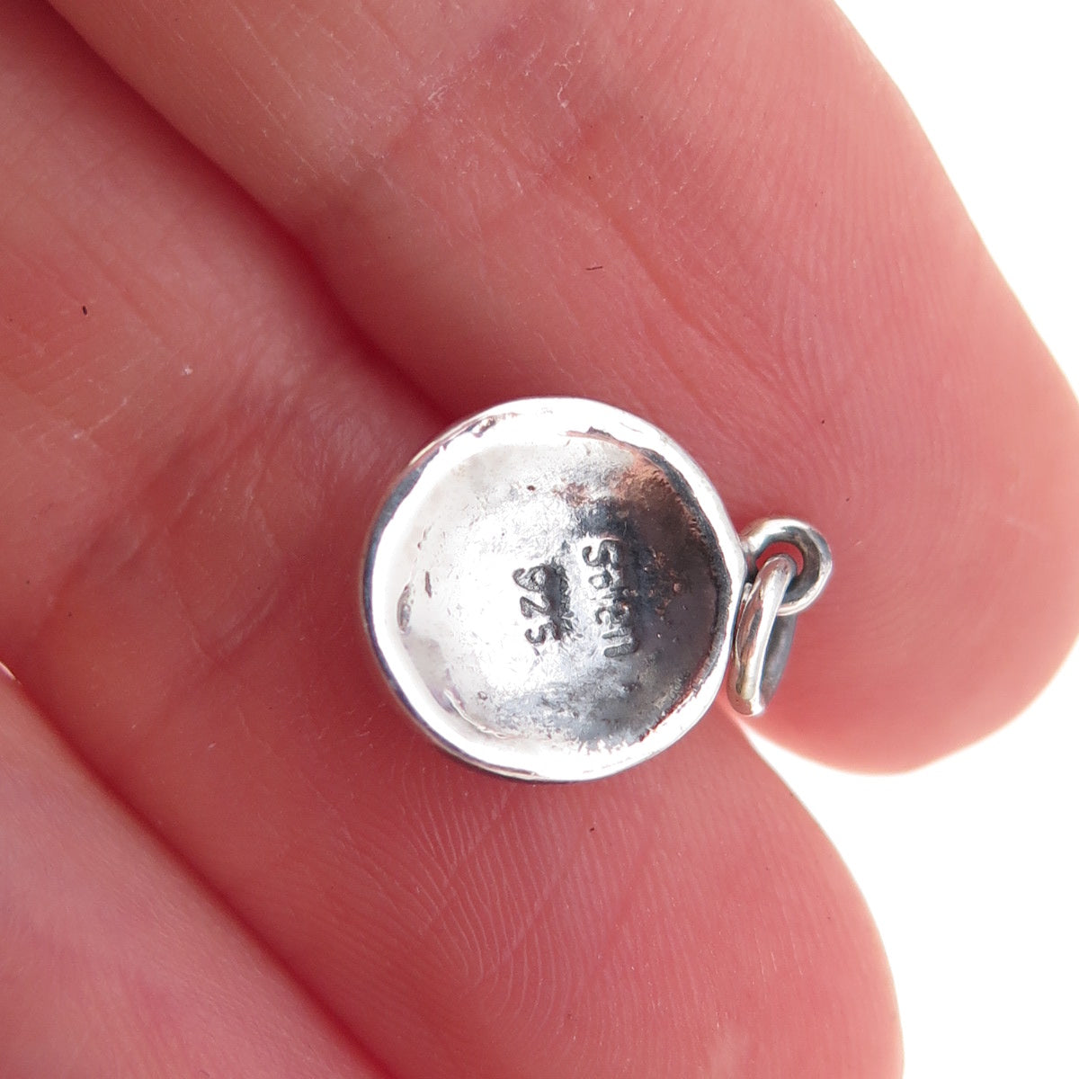 Sajen 925 Sterling Silver Vintage SET of 10 Moon Face Oxidized Charm Pendants