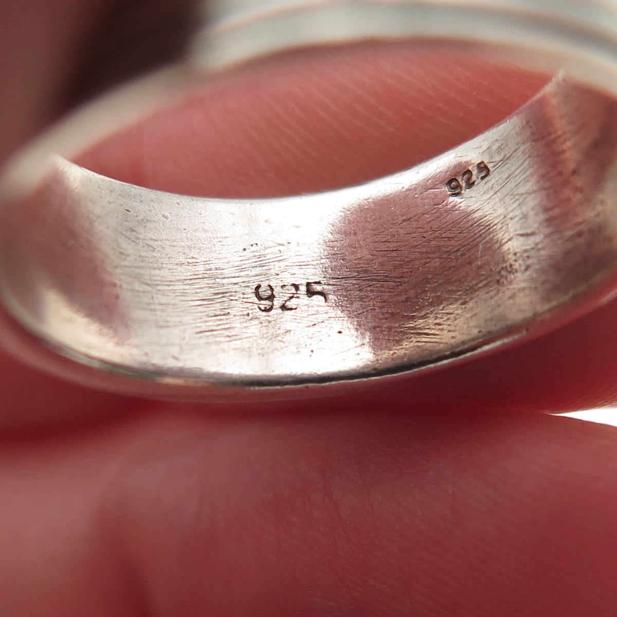 925 Sterling Silver Vintage Greek Maze Oxidized Band Ring Size 6.75