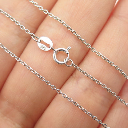 925 Sterling Silver Cable Chain Necklace 18"