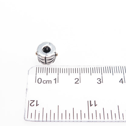 PANDORA 925 Sterling Silver & Gold Sunburst Clip Charm
