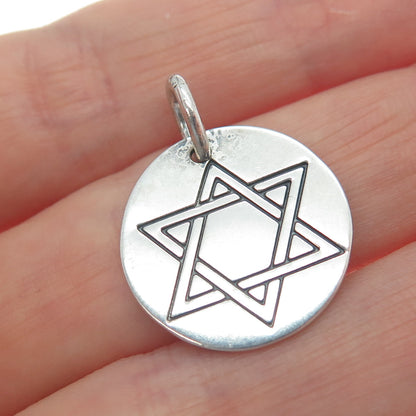 BRIGHTON 925 Sterling Silver Vintage Star of David Judaica Mini Charm Pendant