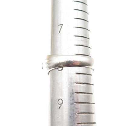 925 Sterling Silver Vintage Real Blue Topaz Amethyst Peridot Citrine Ring Size 8