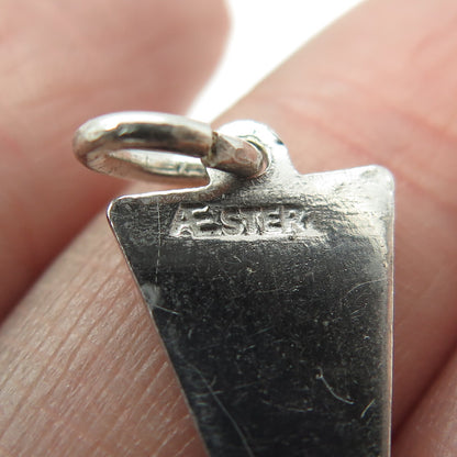 AE Arts Elegance 925 Sterling Silver Vintage Carolina High School Charm Pendant