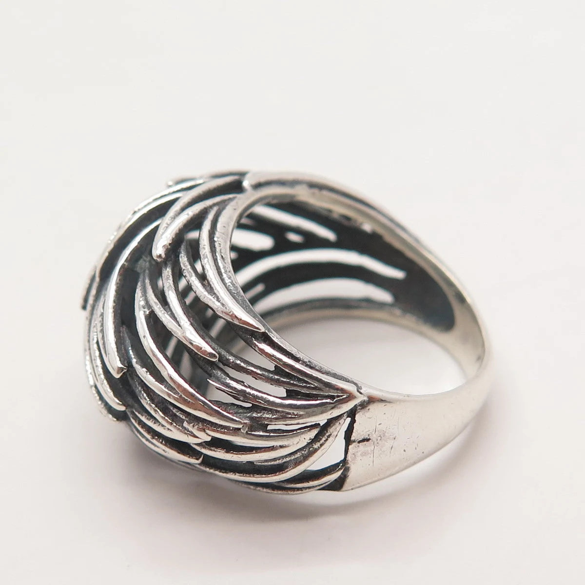 925 Sterling Silver Vintage Modernist Ring Size 6.5