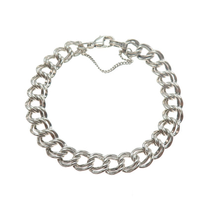 JAMES AVERY 925 Sterling Silver Vintage Double Bismark Link Bracelet 7.25"