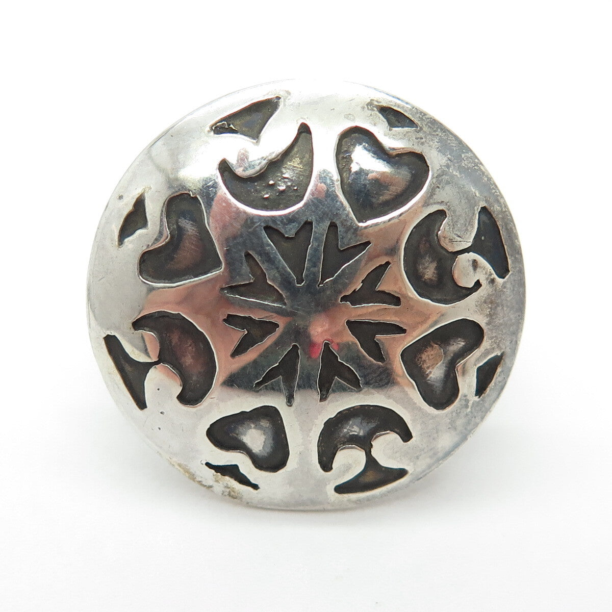 925 Sterling Silver Vintage Spades Playing Cards Symbol Oxidized Ring Size 6