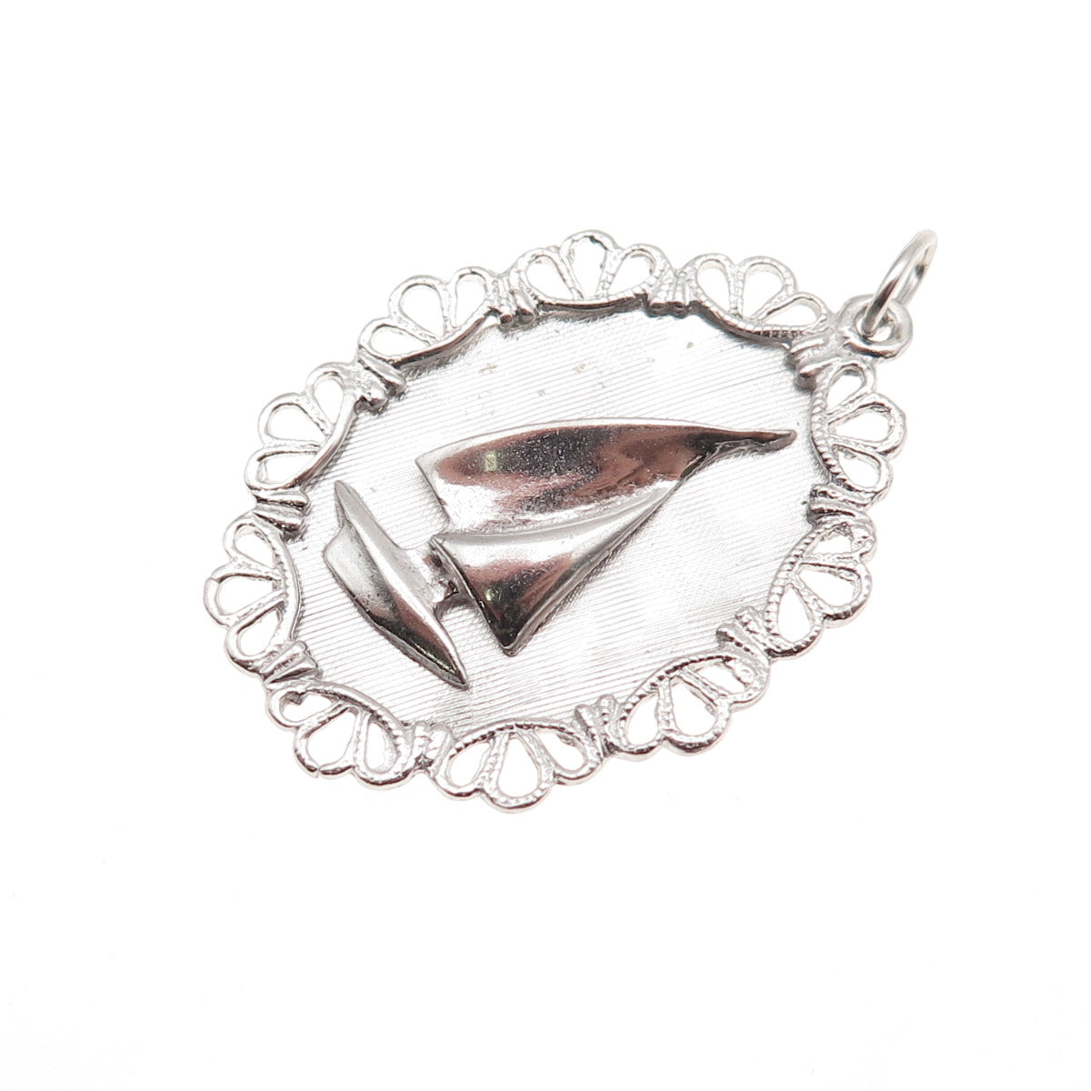M&M Mark Mercy 925 Sterling Silver Vintage Sailboat Charm Pendant