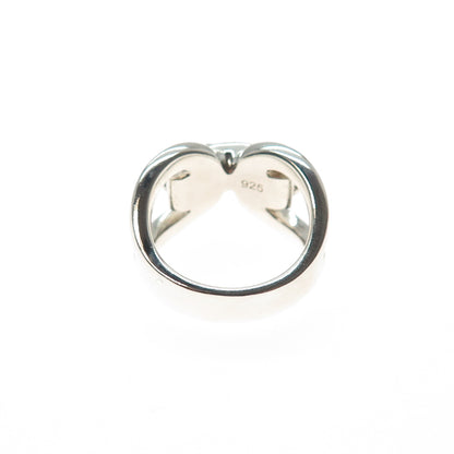 MICHAEL DAWKINS 925 Sterling Silver Modernist Beaded Ring Size 5.25