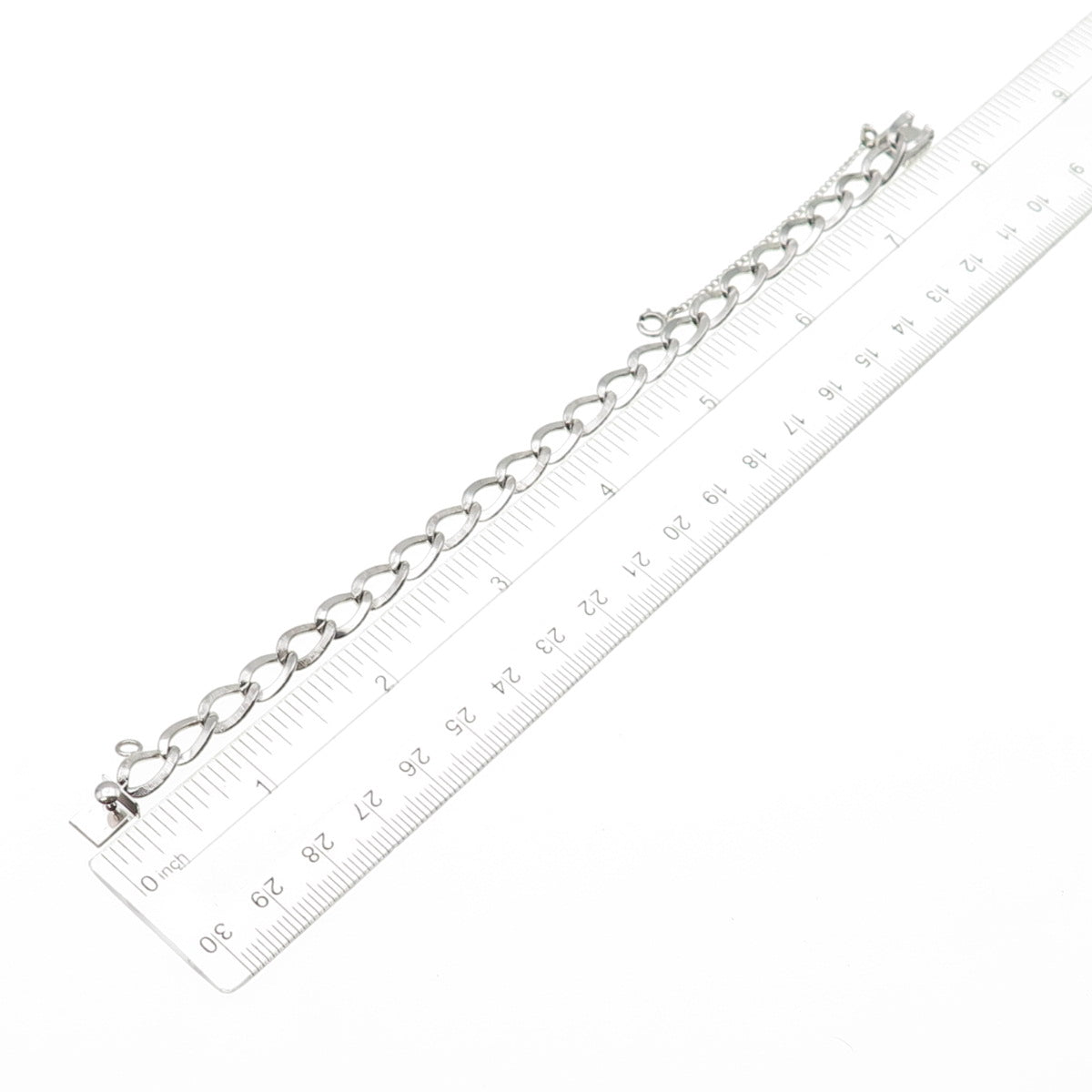 A&Z HAYWARD 925 Sterling Silver Vintage Curb Link Bracelet 7.25"