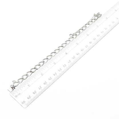A&Z HAYWARD 925 Sterling Silver Vintage Curb Link Bracelet 7.25"