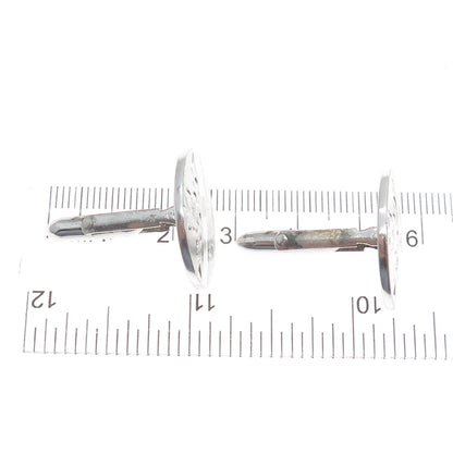 925 Sterling Silver Antique Art Deco Engraved Floral Cufflinks
